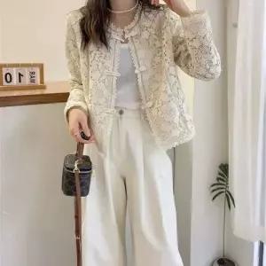 여성 야구 점퍼 레이스 쇼트 코트 초가을 얇은 복 패션 CH3