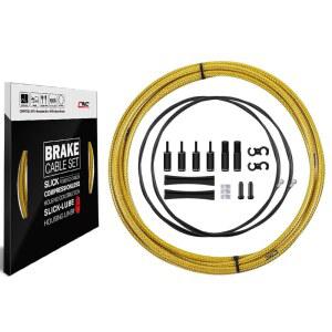 CNC 로드 바이크 브레이크 케이블 키트, 유니버설 하우징 코팅 브레이드 & 테플론 자전거용 이너 라인 블랙 / 골드 실버 티타늄