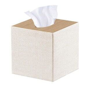 가죽 티슈 박스 커버 스퀘어 99 호환 대형 사이즈 업그레이드 냅킨 페이셜 페이퍼용 큐브 홀더 욕실 배니티 조리대용 건조기 시트 디스펜서 정리함 베이지