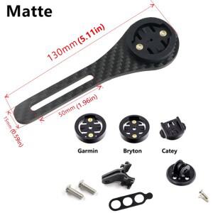 탄소 섬유 자전거 도로 사이클링 MTB 컴퓨터 스톱워치 속도계 마운트 홀더 Garmin Cateye Bryton Gopro