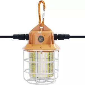 60W LED 임시 작업 조명 8700루멘 5000K 건설 스테인리스 스틸 보호 커버 및 후크 포함 실내 실외 연결