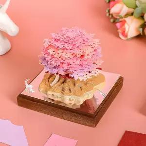 아크릴 케이스 종이 조각 논스틱 노트 아트 공예 크리스마스 선물(트리 하우스)이 포함된 3D 크리에이티브