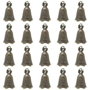 혼베이 20PCS 청동 불교 징글벨 미니 소형 윈드 빈티지 풍수지리종 차임 DIY 초인종