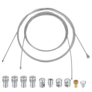 KOXXIAMOQ 유니버설 모터사이클 스로틀 클러치 브레이크 케이블 수리 키트, 로드 바이크 시프터 케이블, 자전거 기어 와이어 키트 내부 교체 세트 마운틴 모터사이클용