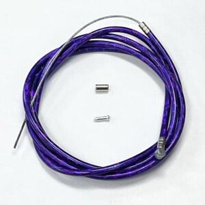 범용 메탈릭 퍼플 컬러 자전거 브레이크 케이블 와이어, 172cm / 68인치, 산악 호환