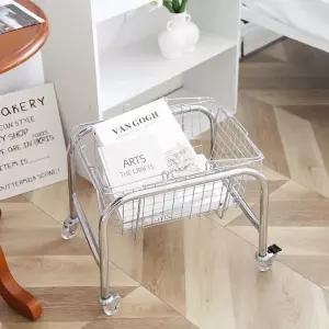 철제 트롤리 미니 카트 틈새 트레이 주방 음식점 웨건 무빙 스텐