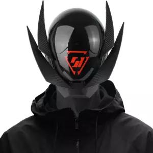 남성용 펑크 마스크 코스프레 미래형 사무라이 의상 액세서리 할로윈용 테크웨어 헬멧