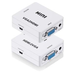 오디오 인터페이스가 있는 HD 1080P VGA to HDMI 어댑터  컨버터  호환 노트북 xbox호환360 DVD 플스호환 P