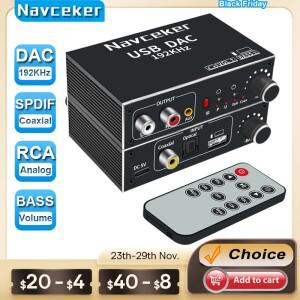 최고의 DAC 디지털-아날로그 오디오 컨버터  광 동축 섬유 SPDIF-RCA 3.5mm 잭 어댑터 앰프 플스호환 TV