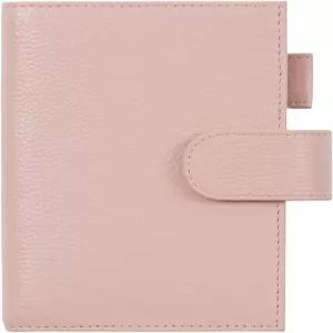 몰스킨 포켓 플래너용 모터머 가죽 커버 - 펜 루프 카드 슬롯 및 백 더스티 로즈 으로 데일리/주간