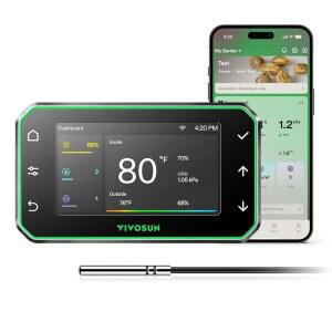 성장 텐트용 VIVOSUN GrowHub 컨트롤러 E42A+ 온도 습도 VPD 타이머 사이클 일정 제어 냉방 환기 조명 프로그래밍을 위한 스마트 환경 WiFi