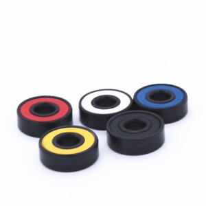 ABEC-9 스케이트보드 608 컬러 스쿠터 베어링  V RS 표면  블랙 PA66 케이지  볼 608-2RS  8x22x7mm  10 개