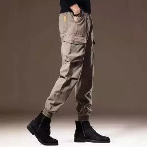 남성 바지 배기핏 프리미엄 빈티지 카고 팬츠 오버사이즈 가을 캐주얼 멀티 포켓 배기 조거 OP3