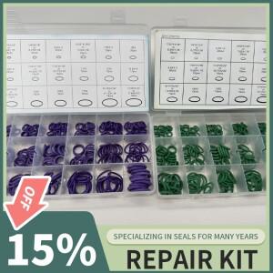 자동차 에어컨 R134A 씰링 가스켓 니트릴 고무 실리콘 수리 키트 방수 조합 O-링