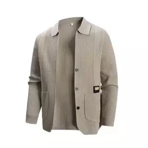 니트 캐주얼 남사친 빅사이즈 칼라넥 터틀넥 카디건 OP1