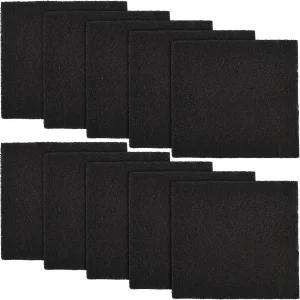 10팩 고양이 쓰레기통 필터 교체용 탄소 냄새 6인치 x 6.5인치 후드 및 팬