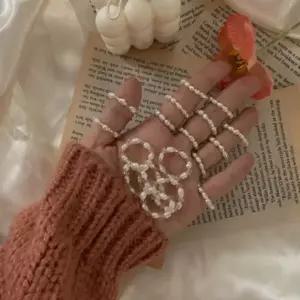 GGD 투타입 진주 비즈 구슬 반지 RSK8+5yrD