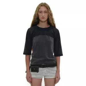 매장정품 파르티멘토 PARTIMENTO WOMEN 셔링 뷔스티에 콤비 탑_차콜 멜란지 PW-2580CN 688191