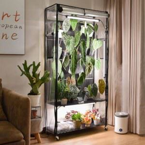 페그보드가 있는 B스트립 실내 온실 캐비닛 그로우 라이트가 96W 풀 스펙트럼 식물 조명 4팩 관엽 식물에 이상적 35.4