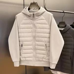 흰색 남사친 겨울 점퍼 항공 기본형 색상 조합 와이드 후드 덕다운 커플 외투 OP5