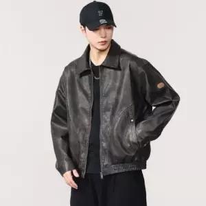 남성 빈티지 점퍼 프리미엄 가죽 코트 봄가을 터프한 재킷 OP3