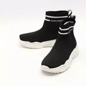 니트부츠 여성화 키높이 통굽 신발 장화스타일 편한 여자가을신발 앵글부추 발목부츠