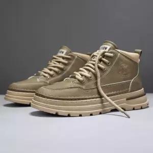 남성 캐주얼 하이탑 워커 가을 스니커즈 운동화 카키 가을워커남자 남자발목워커