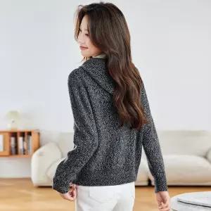 여사친 니트 캐주얼 가을 가디건 후드 꽃사 카디건 집업 쇼트 OP3