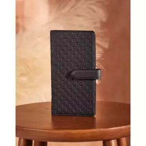 [백화점 정품] 26년SALE 닥스 DAKS [선물포장]블랙 수입가죽 루이스 엠보 DD 패턴 다기종 핸드폰케이스 DBH