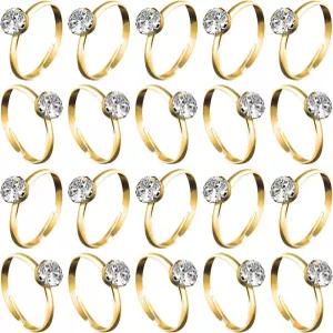 웨일린 36팩 다이아몬드 약혼 반지 결혼식 테이블 장식 파티 용품 선호하는 액센트 컵케이크 토퍼용 신부