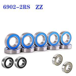 6902RS 베어링 10피스 15x28x7mm ABEC-3 취미 전기 RC 자동차 트럭 RS 볼 블루 자전거 허브 피벗