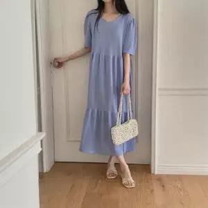 [하프클럽/알티피아]브이넥 프릴 롱 빅사이즈 임산부 원피스