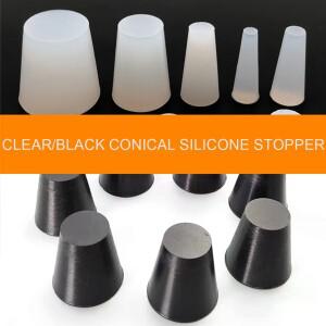 투명/검정색 원뿔형 고무 마개 고온용 실리콘 플러그 스프레이  전기도금  베이킹  페인팅용 밀봉 테이퍼형