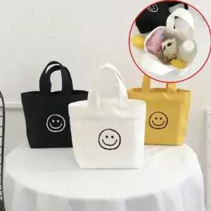 미니 스마일 에코백 데일리백 데일리백 캐주얼백 작은가방 손잡이가방 스마일백 장가방