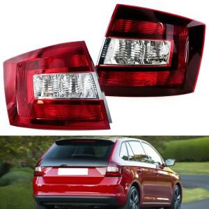 스코다 스페이스백 2014-2019 자동차 테일 드라이빙 브레이크 미등 커버, 경고 신호 정지 램프, 전구 없음,