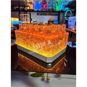 빨간색 아이스버킷 LED 아이스바스켓 바구니 홈바 맥주바켓 칠러 쿨러 와인바 배터리