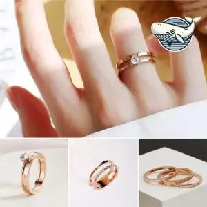 세련된 써지컬 더블 링 반지 고급스러움의 상징 써지컬 링 ELJ 검지반지 빈티지반지 가드링