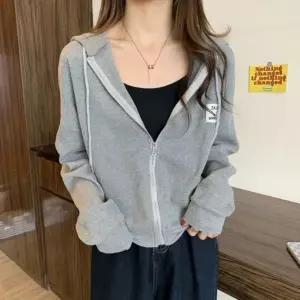 [하프클럽/]여자 와플 세미크롭 코지 빅사이즈 후드집업