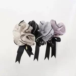 시후주얼리 진주 쉬폰 페브릭 곱창밴드 헤어 스크런치 HA878Hs