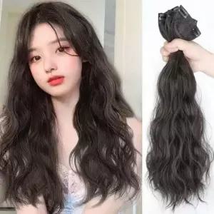 자연스러운 여성용 웨이브 똑딱이 부분가발 머리삔 실핀