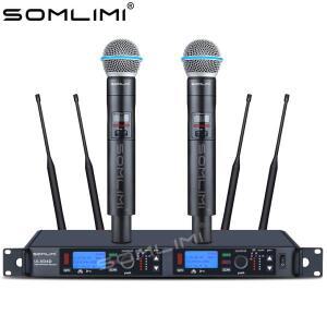 SOMLIMI ULXD4D  600MHz 진정한 다양성  무선 마이크 UHF 장거리 노래 공연