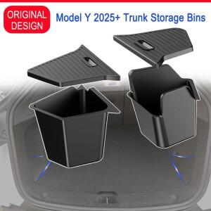 테슬라호환 모델 Y 주니퍼 트렁크 오거나이저 사이드 수납 박스 부트 플록 TPE 매트 방오 2025 자동차 여행
