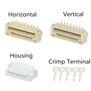 잠금 커넥터 포함 소켓 핀 헤더  수직 수평 JST 하우징 터미널  2 3 4 5 6 10 12 핀  GH1.25 GH 1.25mm  20