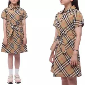 [롯데백화점]버버리 25SS 체크 셔츠 원피스 8090538 SAND 25S