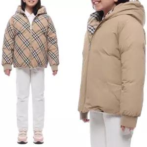 [롯데백화점]버버리 24FW 리버시블 체크 다운 패딩 8092462 SAND 24F