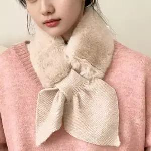 포근 퍼 니트 머플러 패션코디 목보호 따뜻한 목도리 여자목도리 여성머플러 겨울머플러