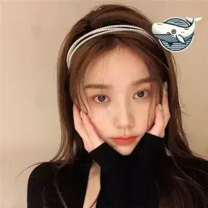 편안한 진주 포인트 헤어밴드 스타일링 악세사리 아픈 편한 진주 얇은