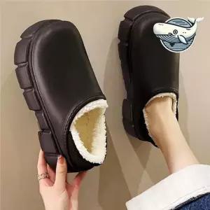 포근한 따뜻한 겨울 슬리퍼 통굽 키높이 털 털슬립온 방한슬리퍼 키높이뮬 통굽슈즈 겨울