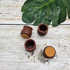 4p 1세트 소형 갈색 실리콘 의자 발 캡 원형 의자캡 의자발캡