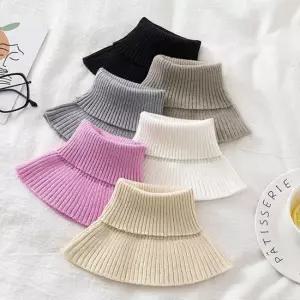 여성 니트 공갈 목폴라 페이크 터틀넥 겨울 레이어드 페이크카라 페이크목폴라